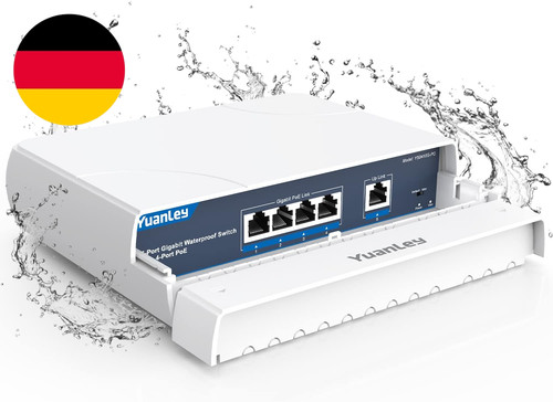 Yuanley port poe switch - yuanley, 4-port