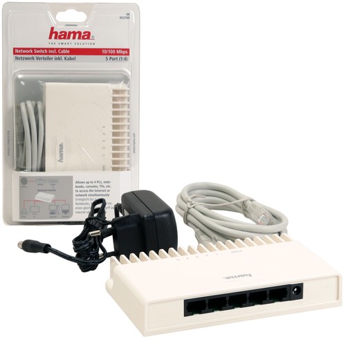 Hama port netzwerk switch - 5-port,